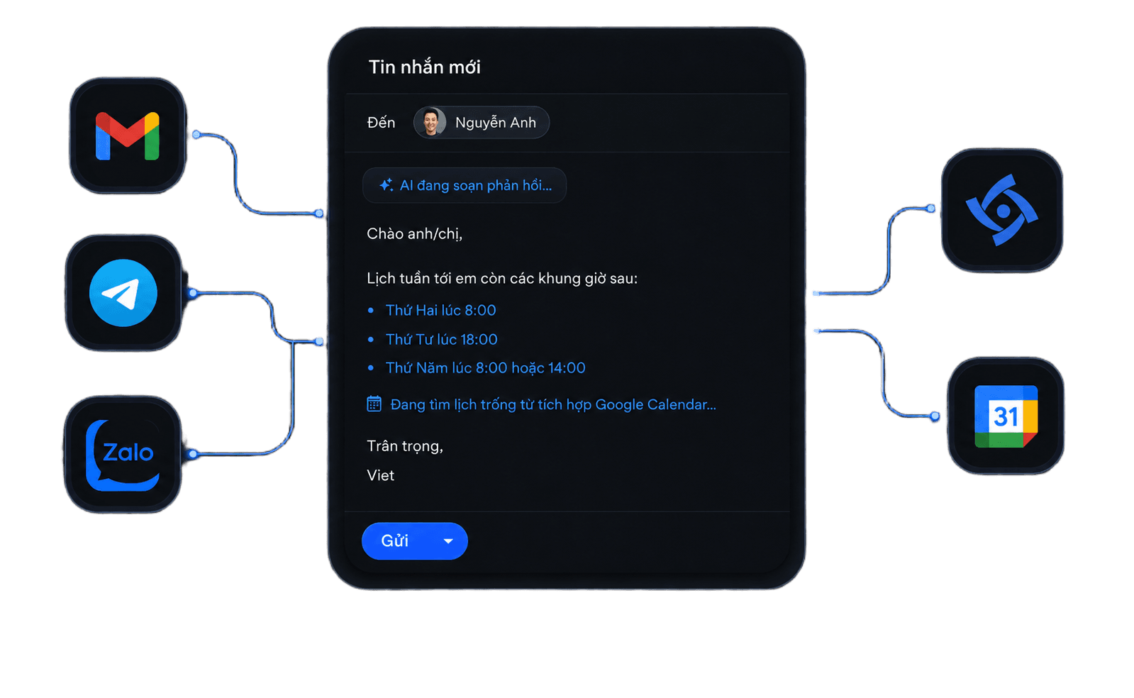 Bản nháp chờ sẵn (Dark Mode)